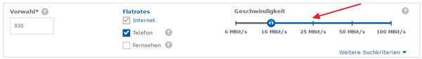 Check24 DSL Geschwindigkeit